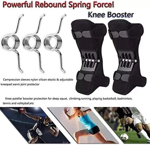 Joint Support Knee Pads 2 Pack, Powerful Rebound Spring Force Knee Protection Booster, Breathable Non-Slip Knee Support Brace for Hiking, Soccer, Basketball, Running, Volleyball & Squats in Saudi Arabia