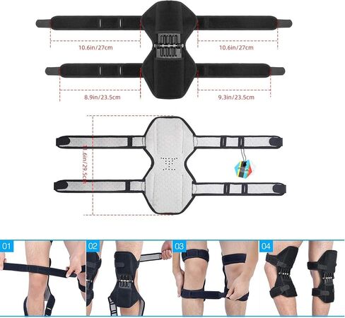 Joint Support Knee Pads 2 Pack, Powerful Rebound Spring Force Knee Protection Booster, Breathable Non-Slip Knee Support Brace for Hiking, Soccer, Basketball, Running, Volleyball & Squats in Saudi Arabia