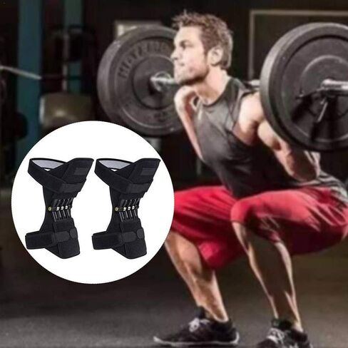 Joint Support Knee Pads 2 Pack, Powerful Rebound Spring Force Knee Protection Booster, Breathable Non-Slip Knee Support Brace for Hiking, Soccer, Basketball, Running, Volleyball & Squats in Saudi Arabia