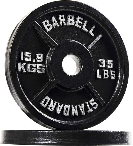 لوح وزن من الحديد الزهر مقاس 5.08 سم من Powergainz Olympic لتدريب القوة ورفع الأثقال والتمارين الرياضية in Saudi Arabia