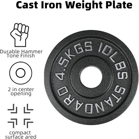 BOLUX Olympic Bumper Plate Weight Plate, 10LB Barbell Plates, Bumper Plates for Weight Lifting and Strength Training, Ideal for Cross-Training, Weightlifting, Fitness and Gym Weights in Kuwait