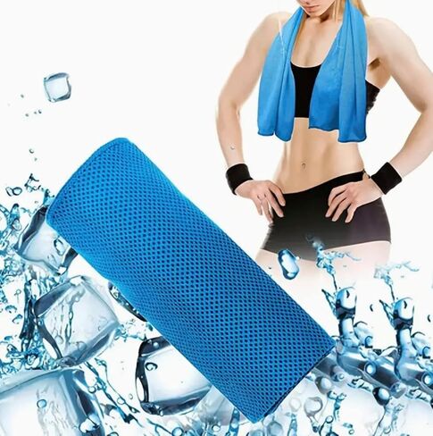 Cooling Towel for Men & Women, Neck and Face UV Protection, Quick Drying Absorbent Sport Workout Camping, Cycling, Running, Hiking, Yoga Cooling Towel, Cooling Neck Wrap (Light Blue) in Saudi Arabia