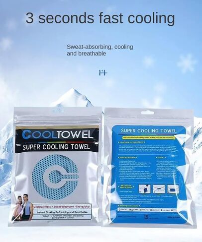 Cooling Towel for Men & Women, Neck and Face UV Protection, Quick Drying Absorbent Sport Workout Camping, Cycling, Running, Hiking, Yoga Cooling Towel, Cooling Neck Wrap (Light Blue) in Saudi Arabia
