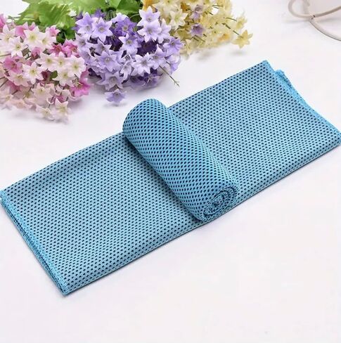 Cooling Towel for Men & Women, Neck and Face UV Protection, Quick Drying Absorbent Sport Workout Camping, Cycling, Running, Hiking, Yoga Cooling Towel, Cooling Neck Wrap (Light Blue) in Saudi Arabia