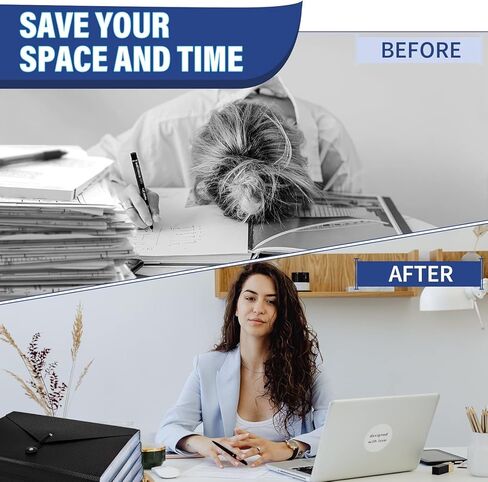 منظم ملفات الأكورديون، منظم ملفات موسع بـ 13 جيبًا، منظم إيصالات الورق بحجم حرف A4، مجلد ملفات أكورديون للفصول الدراسية والمنزل والمكتب والسفر in Kuwait