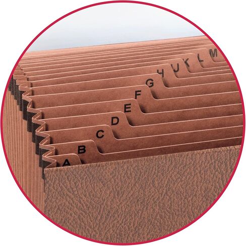 ملف موسع Smead TUFF، 21 جيبًا، أبجديًا (A-Z)، قفل بقلاب وحبل، حجم قانوني، Redrope (70320) in Saudi Arabia