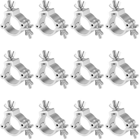 PINGEUI 10 Pack Stage Light Clamp, Aluminum Alloy Truss Clamp, Stage Light Clamp Hook for DJ Lighting Par Lights Spot Lights, Fit for 1.18-2 Inch OD Pipe, Max Load 44 lbs in Saudi Arabia