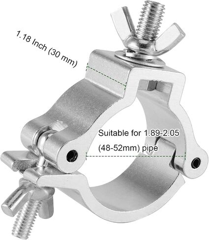 PINGEUI 10 Pack Stage Light Clamp, Aluminum Alloy Truss Clamp, Stage Light Clamp Hook for DJ Lighting Par Lights Spot Lights, Fit for 1.18-2 Inch OD Pipe, Max Load 44 lbs in Saudi Arabia