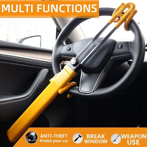 جهاز مضاد للسرقة بقفل عجلة القيادة، قفل عجلة مضاد للسرقة من بانهاو، جهاز سيارة مضاد للسرقة، أقفال خطافية مزدوجة ملائمة عالميًا، جهاز آمن عالي التحمل in Kuwait