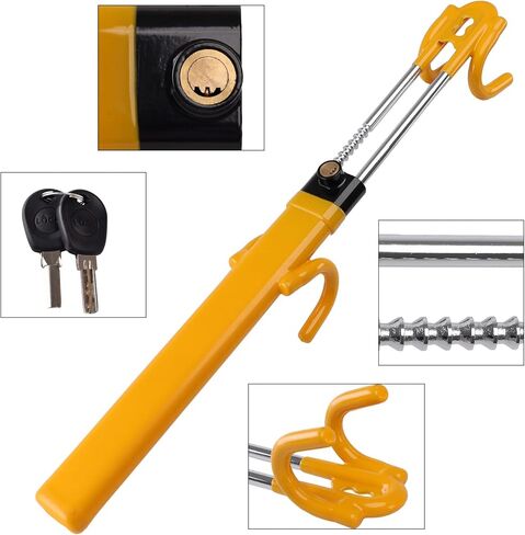 جهاز مضاد للسرقة بقفل عجلة القيادة، قفل عجلة مضاد للسرقة من بانهاو، جهاز سيارة مضاد للسرقة، أقفال خطافية مزدوجة ملائمة عالميًا، جهاز آمن عالي التحمل in Kuwait