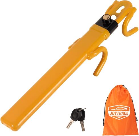 قفل عجلة القيادة، جهاز مضاد للسرقة شديد التحمل، مشبك بطول قابل للتعديل، أقفال خطافية مزدوجة لمعظم السيارات والشاحنات وسيارات الدفع الرباعي in Kuwait