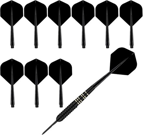 9Pcs Integrated Dart Shaft and Flights Standard 2BA Set of 9pcs Integrated Black Dart Shaft and Flights Standard Shape Anti Break in Kuwait