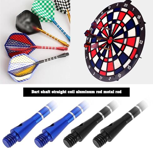 Create idea 12PCS Dart Shafts with Rubber O-Rings 48mm Standard 2BA Thread Harrow Stems Aluminum Dart Pole Rod in Black Red Blue Includes 4PCS Each Colour in Saudi Arabia