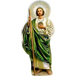 San Judas Tadeo Sticker – Saint Jude Thaddeus Vinyl Decal – Jesus Catholic Christian Religious Car & Laptop Stickers, (9" H)