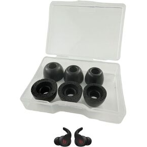3 Pairs Memory Foam Tips Replacement Earbuds Tips for Beats Fit Pro Ear Foam Tip Eartip Fit in The Charging Case Ear Covers, S/M/L, Black