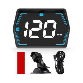 G20 Digital GPS Speedometer, Universal Head-Up Display for Cars, Small LED Display Speed MPH Compass Direction, Plug and Play for All Vehicles