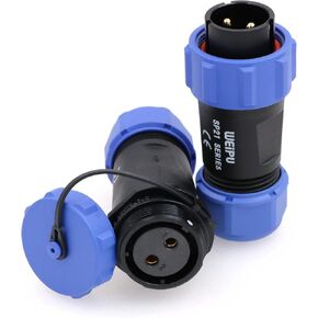 Eonvic Weipu SP21 2-12 Pin Male Waterproof Connector Plug Female Socket IP68 in Line Cable Connector Industrial Circular Solar Electrical Connector (5Pin)