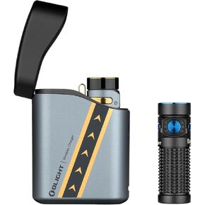 OLIGHT Baton4 Premium Edition EDC Flashlight 1300 Lumens Fighter Pilot Bundle with Baton 4 Rechargeable Light