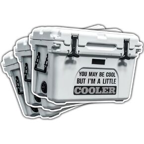 3Pcs You May be Cool But I'm a Little Cooler Sticker Funny Cool Pun Dont Hate Me Because I'm A Little Cooler Sticker Don't Hate Me Vinyl Decal for Laptop Water Bottle Toolbox Phone Case Cars 3"