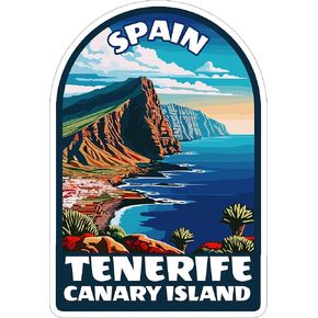 Tenerife Canary Islands Spain Sticker 4 Inch - Waterproof Vinyl Decal for Laptop Water Bottle Car Tumbler - Durable Aesthetic Long-Lasting Stickers for Adults ID44990