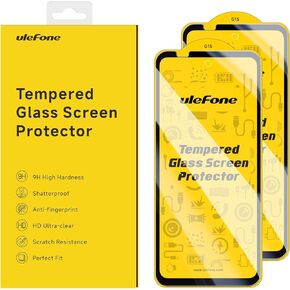 Ulefone 2-Pack Screen Protector Armor 24, Shatterproof Tempered Glass [9H Hardness] [99.99% HD Clear] [Anti Fingerprint] Perfect Fit Armor 24