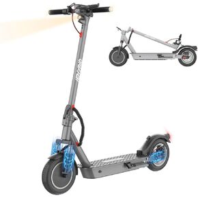 iENYRID Adults Electric Scooter, 800w Peak Outuput Motor(500w substained), 22mph Speed 22miles Max Range, 10'' Solid Tires, Turn Signals, Dual Suspensions, Portable Lightweight E Scooter -M1