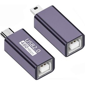 NFHK 2pcs/lot USB 2.0 B Type Female to Type-A & Type-B Male Extension Adapter for Printer Scanner Disk