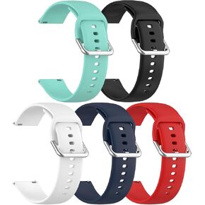5Pack Bands for Veryfit Smart Watch IDW13 Silicone Watch Band for Women Men, Adjustable Soft Waterproof Sport Bands Compatible with TOOBUR,TEMINICE,Konitee,Faweio,Gydom IDW13