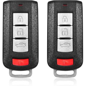 Car Key Fob Remote Keyless Entry Control OUC644M-KEY-N 315MHz 4 Button Replacement for 2008-2020 Mitsubishi Lancer Outlander Sport Mirage - 2 Pack