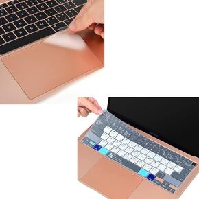 Shortcut Keyboard Cover + [2PCS] Trackpad Protector for 2020 MacBook Air 13 Inch A2337 (M1) A2179 A1932