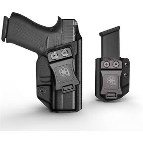 Amberide KYDEX Glock 43/43X & 43X MOS Holsters(Black, Right Hand Draw) + Universal 9mm/.40 Single Stack Magazine Carrier