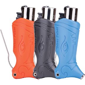 3pk Bundle - Toker Poker - Clipper Lighter Case Multi Tool, All Inclusive Tool for Camping and Other - Black, Carolina, and Orange Bundle