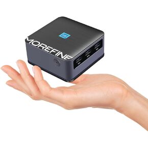 MOREFINE M8S Mini PC, 12th N95(Up to 3.4GHz), 12GB LPDDR5 RAM, 500GB 2242 NVMe M.2 SSD, Mini Desktop Computers Support 4K Triple Display/USB3.2/WiFi 5/BT 5.0 for Home/Office/Business Small pc