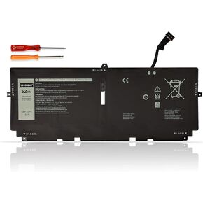 722KK Laptop Battery Replacement for Dell XPS 13 9300 (2020), XPS 13 9310 (2020), XPS 13 9380 (2020) P117G P117G001 P117G002 Series Laptop Battery for Dell 722KK 2XXFW FP86V WN0N0 7.6V/52Wh