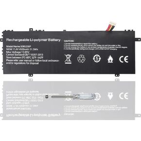 5085258P Laptop Battery Replacement for GWTC71427-Bk 11.4V/4500mAh/51.3Wh