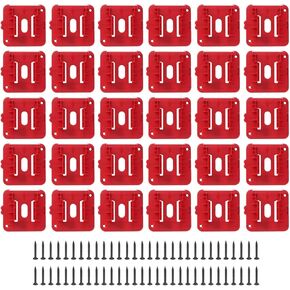 HARFINGTON 20pcs Battery Holder Wall Mount Tool Holder Dock Battery Storage Rack for M18 18V Battery, Red