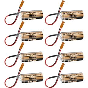 [8 Pack] 2600mAh CR8-LHC Lithium Battery for Fuji FDK 3V CR8.LHC Battery for Memory Backup Power Source Water Meter Battery with Brown Plug