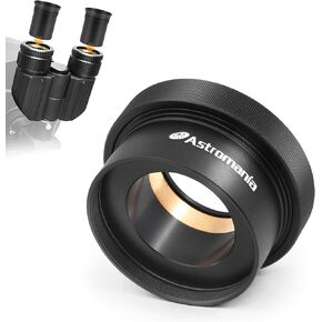 Astromania Stereo Binocular Viewer for Telescopes - Bundle with - 1.25" / 2" Twist-Lock Adapter