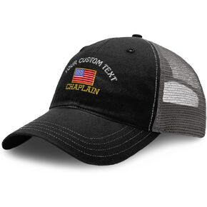 Richardson Trucker Mesh Hat Chaplain American Flag Christian Jesus Soft Mesh Cap Cotton