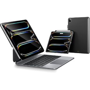 Magic Keyboard Case + Magnetic Case for iPad Air 13" M3&M2, iPad Pro 12.9-inch (6-3rd Gen) - Aluminum Alloy