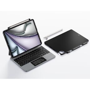 Wireless Magic Keyboard Case + Stylus Pen + Magnetic Case for iPad Air 11" M3&M2, iPad Air 5/4th, iPad Pro 11 inch (4-1st Gen)