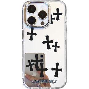 يناسب iPhone 16 Pro Max Case Phone Case for Women Christian Mirror Phone Case for iPhone 15 Case Case Case Case Proching Profroof Cover (Blue ، 16Promax)