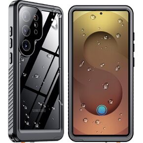 Designed for Samsung Galaxy S25 Ultra Case Waterproof,Built-in Screen & Lens Protector,Full Heavy Duty Protective Phone Case,12FT Drop Shockproof Protection for Galaxy S25 Ultra 6.9",Black