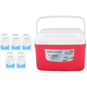 Portable Cooling and Heating Box 5L - All-in-One Hard Ice Retaining Cooler Lunchbox with Ergoesnomic Handle for Camping and Outdoor Adprojects