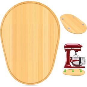 شريط تمرير خلاط خشبي لـ Kitchenaid 5-8 خلاط حامل صحن QT ، وسادة حصيرة منزلق الأجهزة ، وملحقات مخزنة تخزين كونترتوب المطبخ ، ملحقات لوحة صينية متحركة