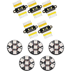 7 X WS2812B RGB LED Ring + TCS3472 Color Recognition Sensor Module