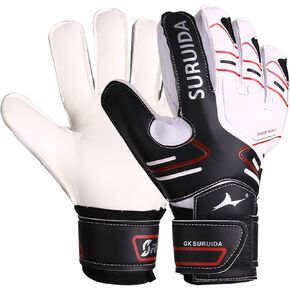 Soccer Goalie Goalkeeper Gloves for Kids & Men Strong Grip Football Gloves with Natural Latex Finger Protect for Football Soccer Sports