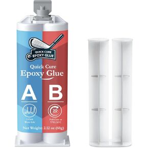 Golf Club Epoxy - Waterproof & Extra Strength - 5 Minute Golf Shaft Repair - Quick Cure Golf Epoxy for All Golf Shafts, Golf Heads, Drivers, Putters, and Irons，Ideal for Clubhouse & Home