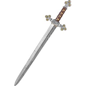 Crusader Knight Toy Sword,27.5" Plastics Sword Medieval Warrior Costume Accessories for Halloween Cosplay LARP,Props