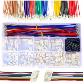 Mini Micro 1.25mm Connector Assortment Kit, Compatible with JST-GH 1.25 2P 3P 4P 5P 6P 7P 8P 9P 10P Micro Connector with Premium 28AWG Pre-Crimped Cables (KS-GH)